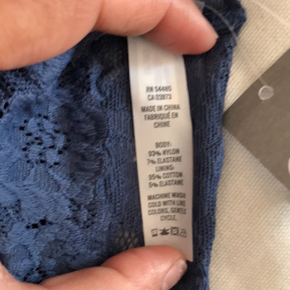 Aerie Blue Lace Halter neck strap Lace Bralette sz M NWT - Picture 3 of 6